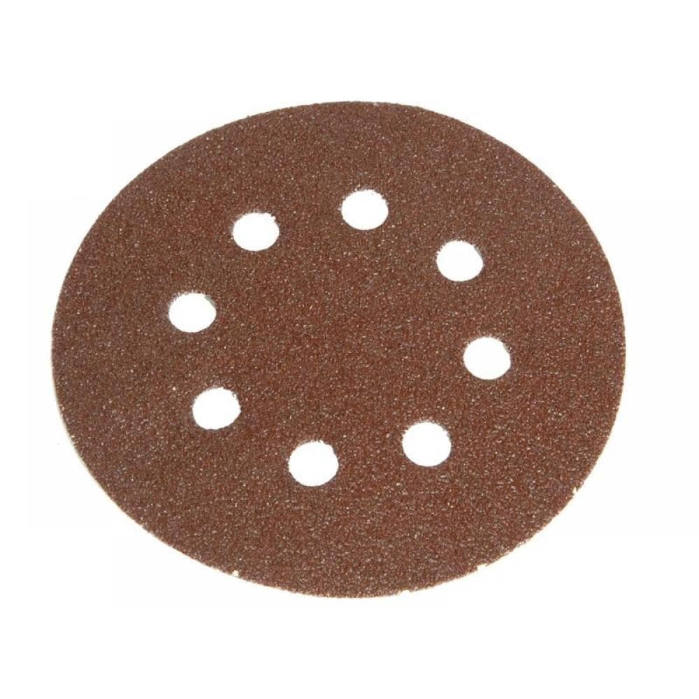 Faithfull 008128 Hook & Loop Sanding Disc Did3 Holed 125Mm X 80G (Pack 5)