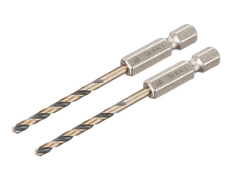Dewalt Black&Gold Hex Hss-G Drill Bits (2) 3.0Mm DT20602-QZ