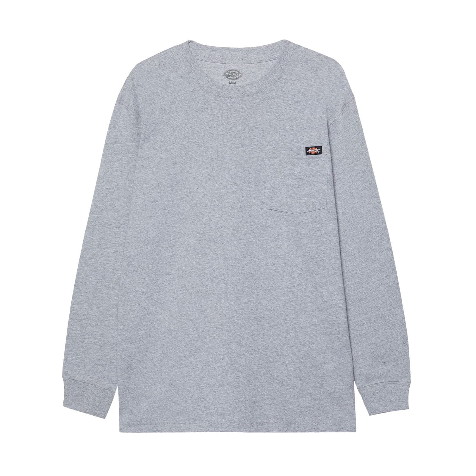 Dickies Pocket Tee Long Sleeve Size Sml Grey 39581-76564-03