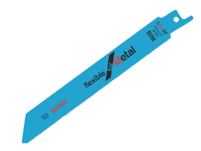 Bosch Powertool Accessories 2608656015 S 922 Ef Flexible For Metal Reciprocating Saw Blade 150Mm 18 Tpi (Pack 5)