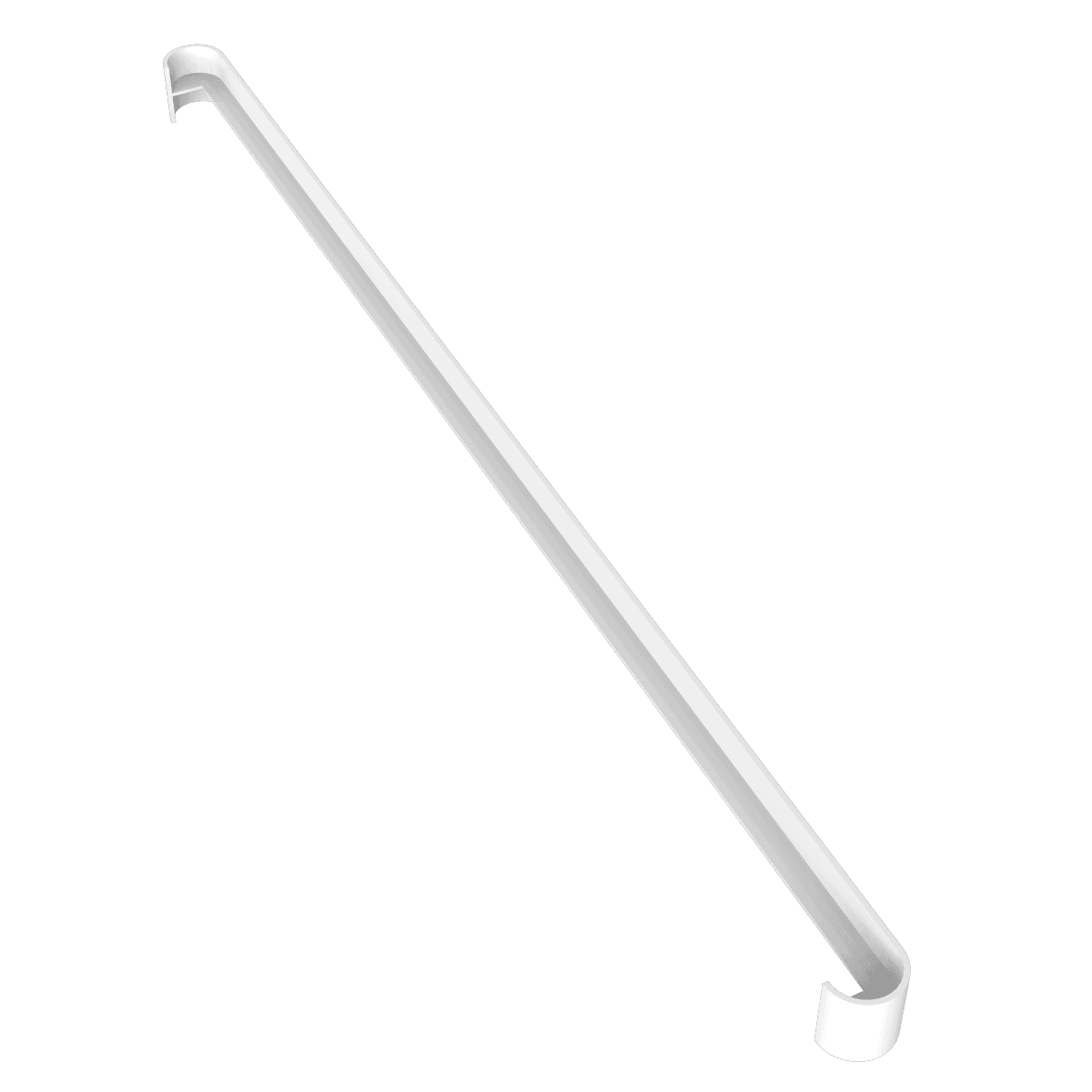 White Bullnose Fascia Double Ended Joiner - 600mm x 40mm