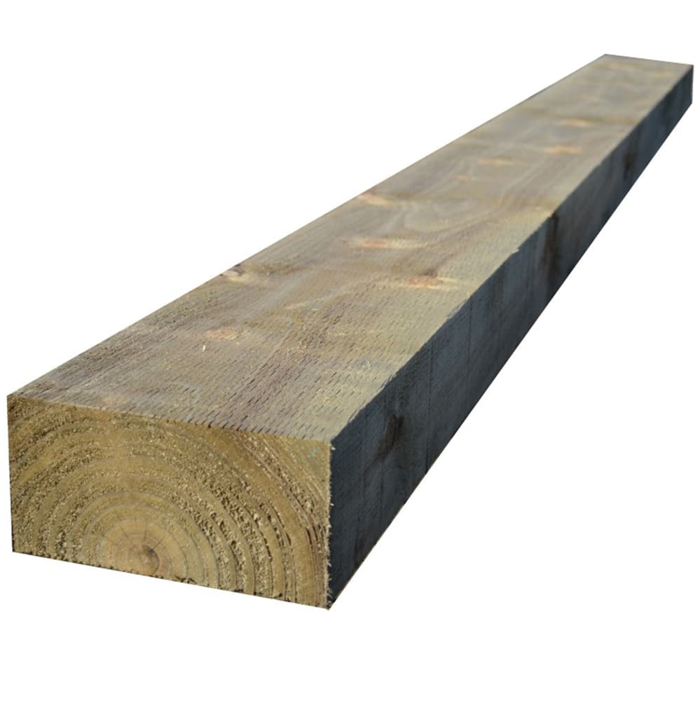 Bsw Incised Treated UC4 Sleeper Green 125 x 250mm x 2.4m