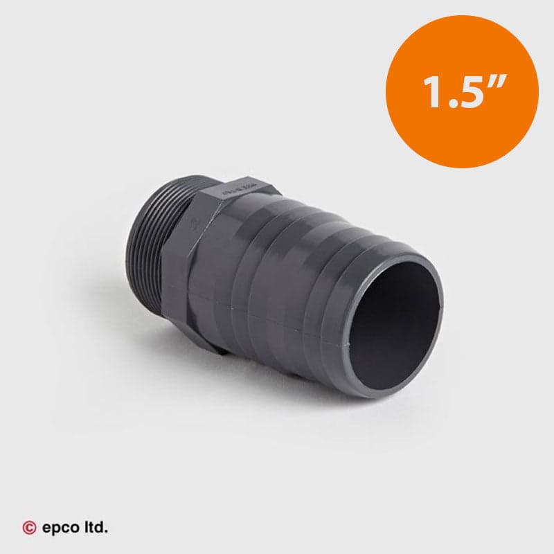 1 1/2" x 50mm U-PVC Threaded Hosetail