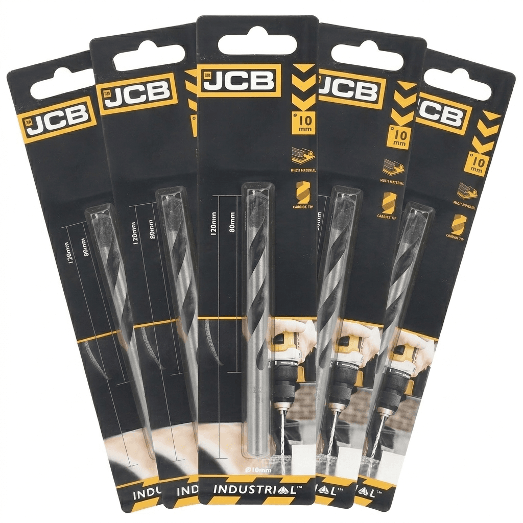 JCB 10 x 120mm Multi Purpose Drill Bit (5 pack) | 5055803310592-X5