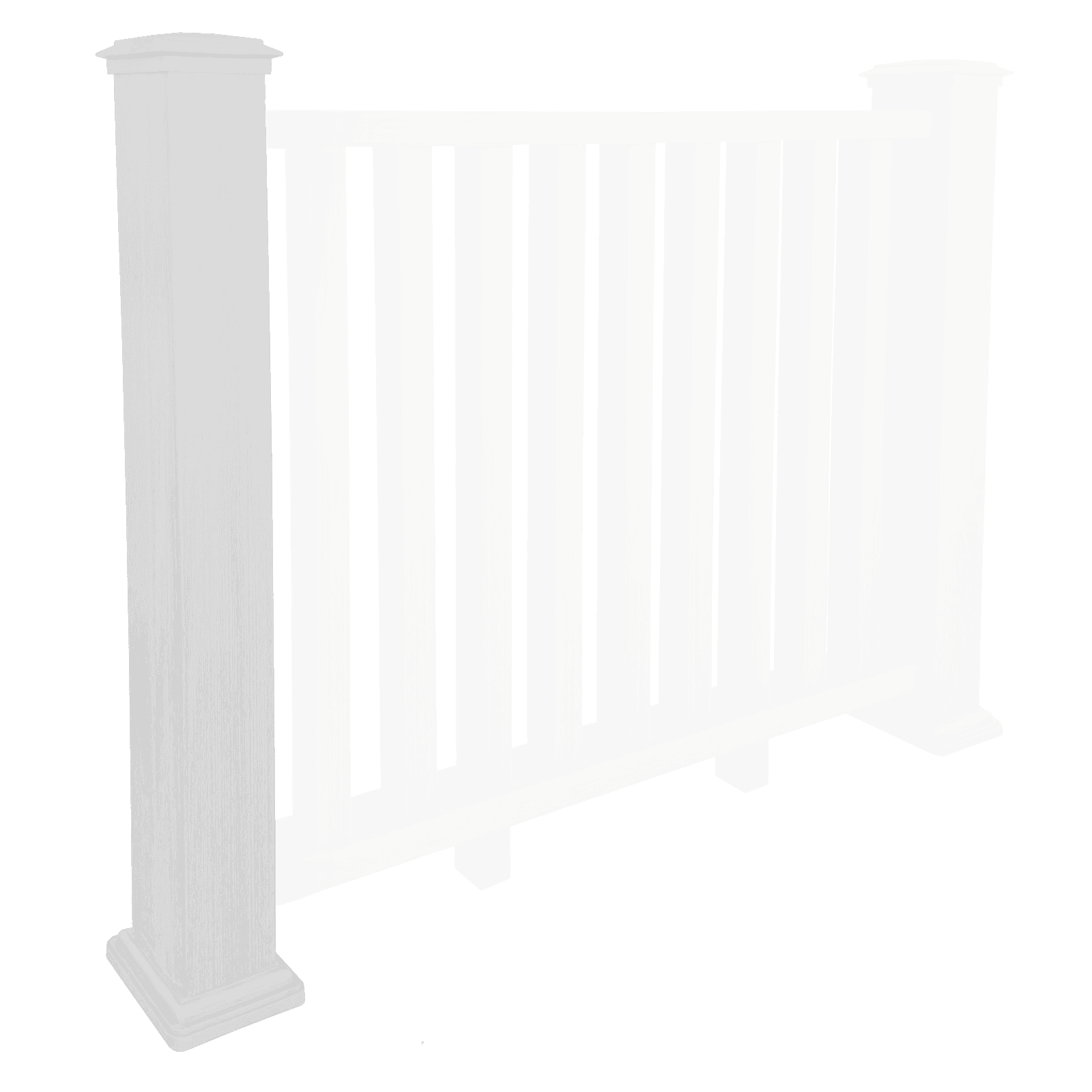 Composite Balustrade Post - White Onyx