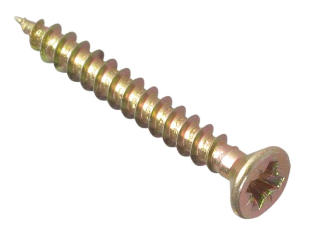 ForgeFix Multi-Purpose Pozi Compatible Screw CSK ST ZYP 3.5 x 35mm Box 200 MPS3535Y