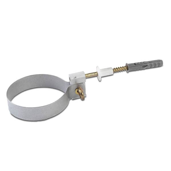 Steel Downpipe Clip - 100mm Galvanised