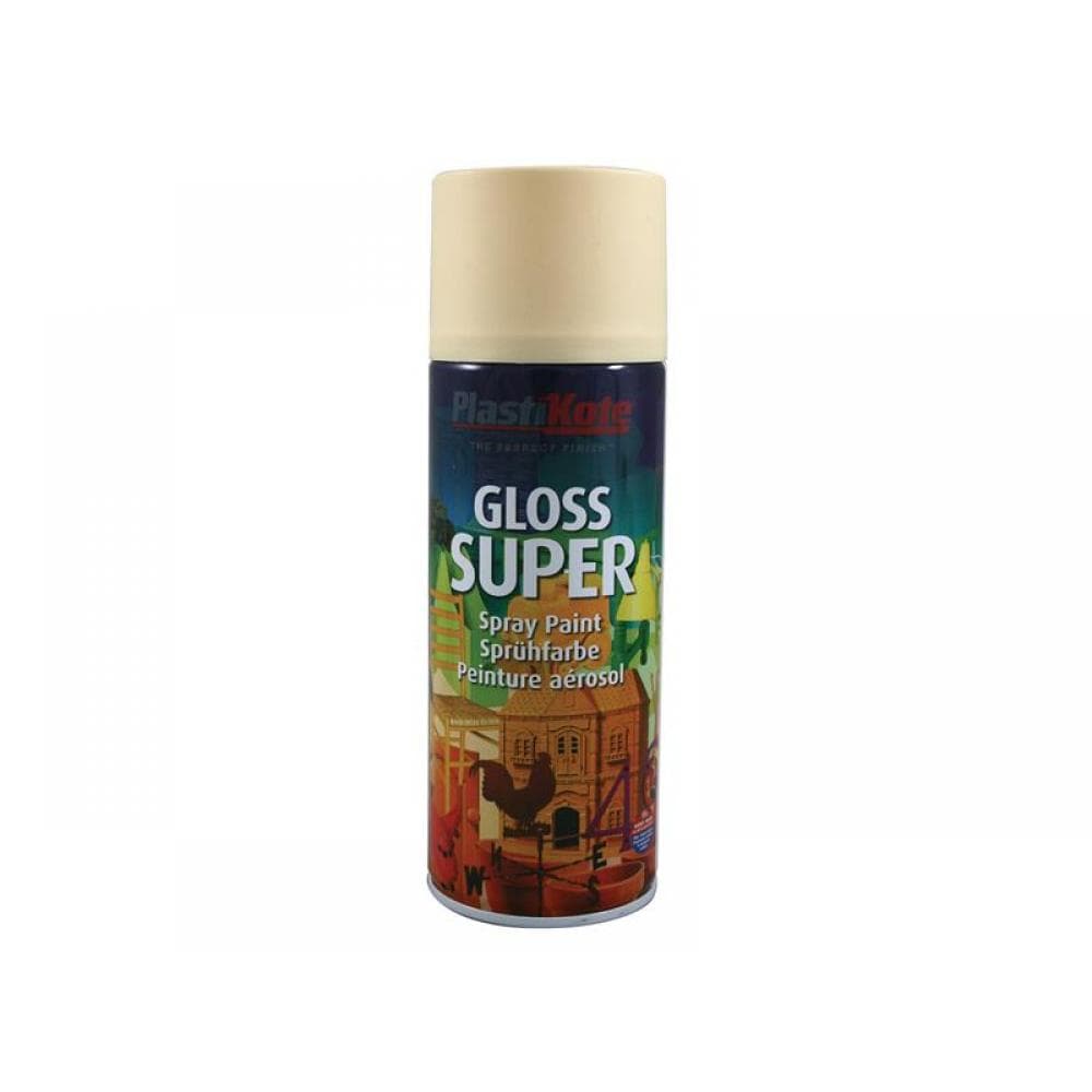 Plastikote 011112 Gloss Super Spray Antique White 400Ml