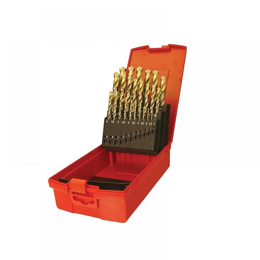 Dormer A095204 A095 Set 204 Hss Tin Coated Jobber Drill Set Of 25 1.0-13.0 X 0.5Mm