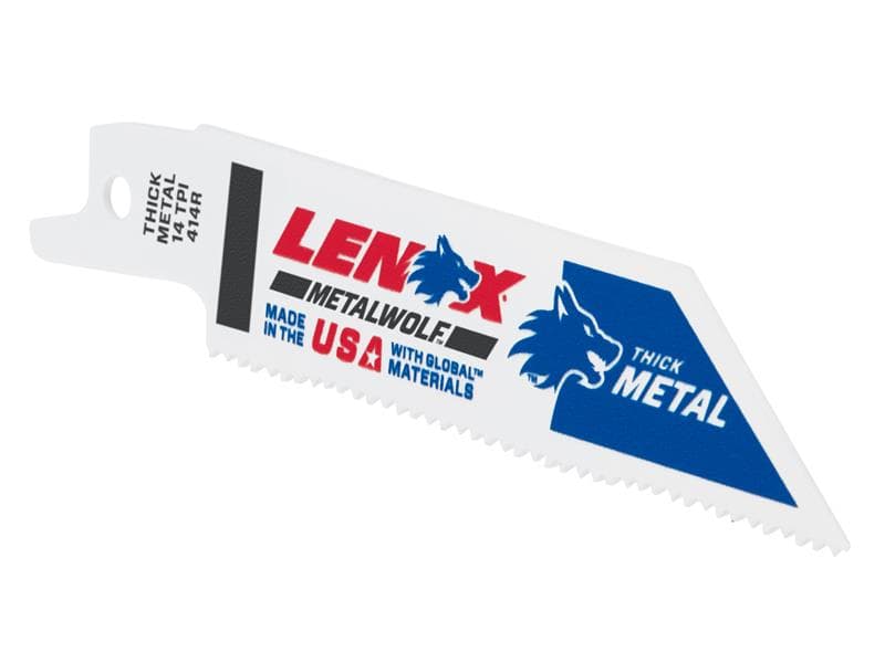 Lenox Metalwolf Wave Edge Reciprocating Saw Blade 102 X 19 X 0.9Mm 14 Tpi (Pack 5) 20550414R