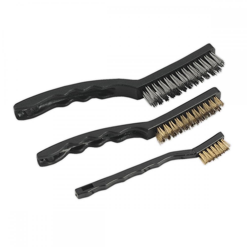 Sealey AK9801 Wire Brush Set Auto Engineerfts 3Pc