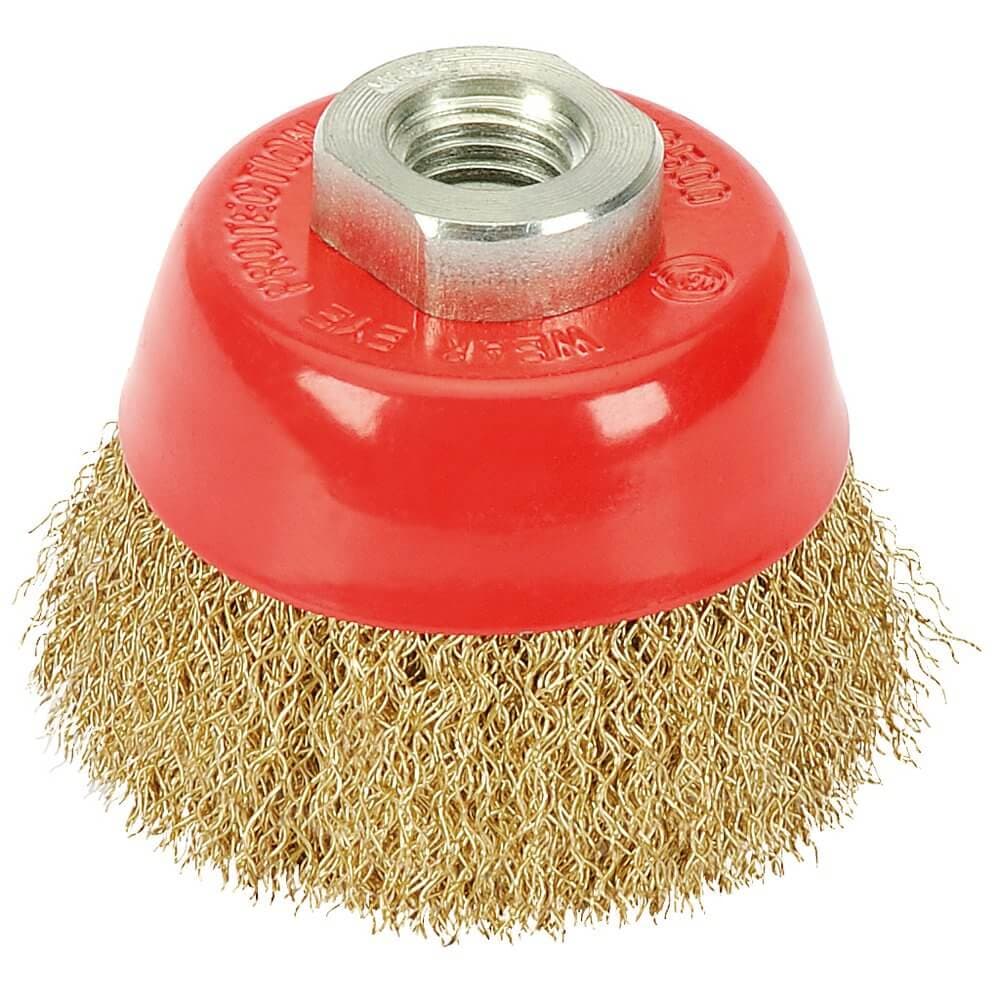 Draper 41443 Brassed Steel Crimped Wire Cup Brush 65Mm M14 each 1