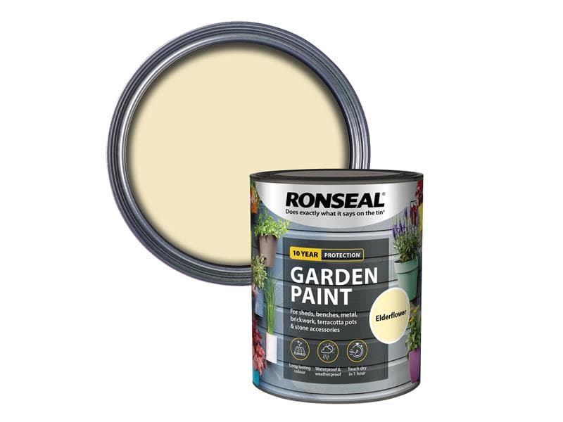 Ronseal 37403 Garden Paint Elderflower 750Ml