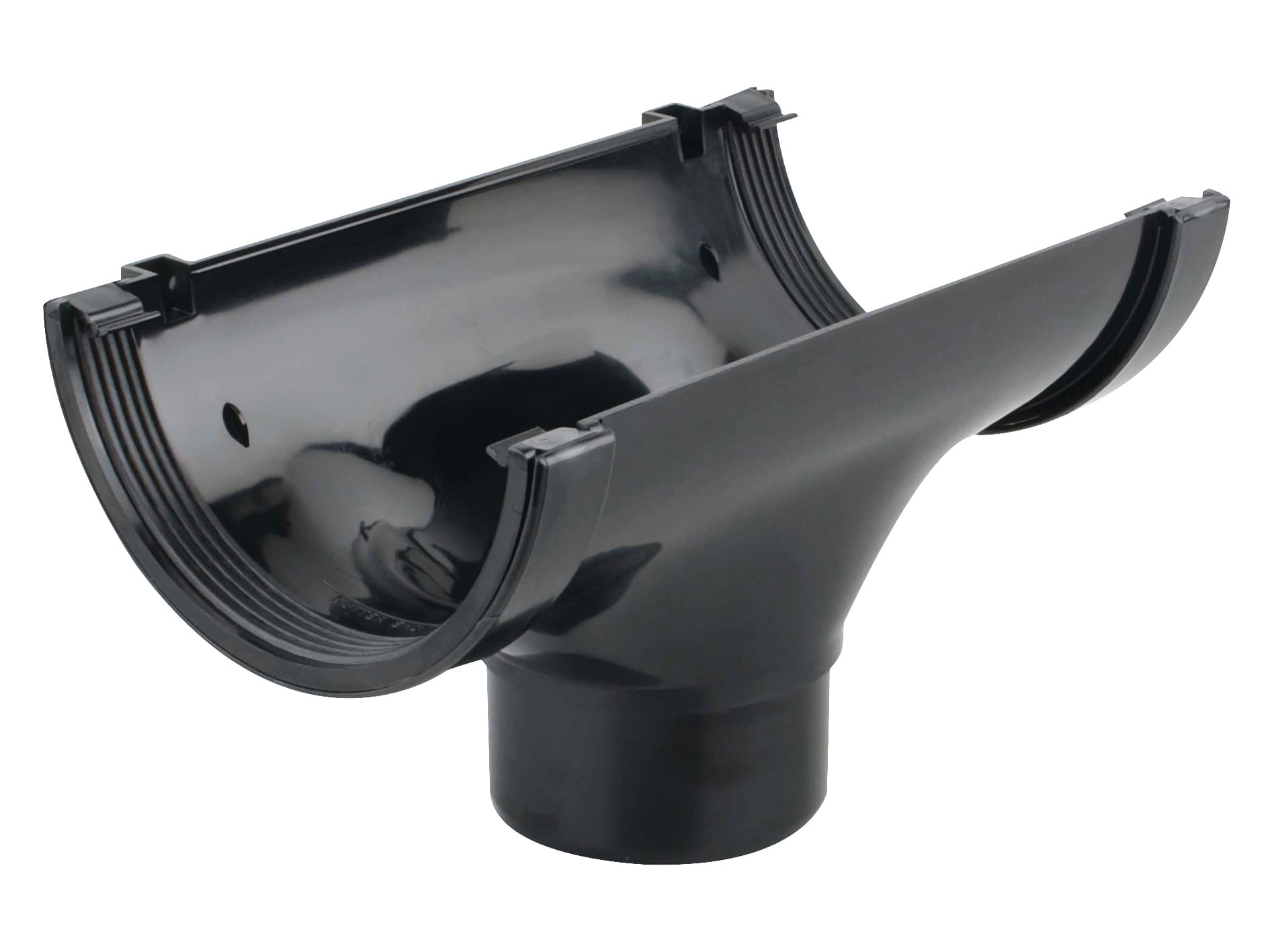 Wavin Osma RoofLine running outlet 150mm black 6T606B