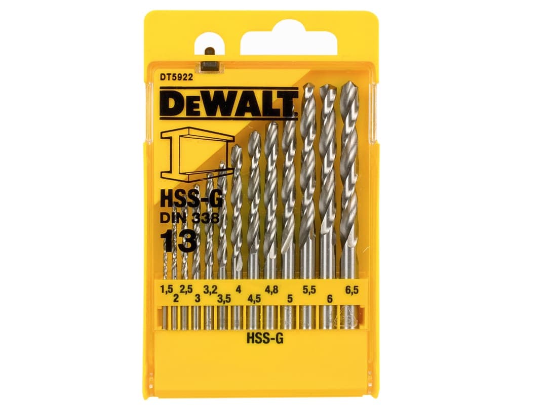 DEWALT Power Tools HSS-G Jobber Drill Bit Set, 13 Piece DT5922-QZ