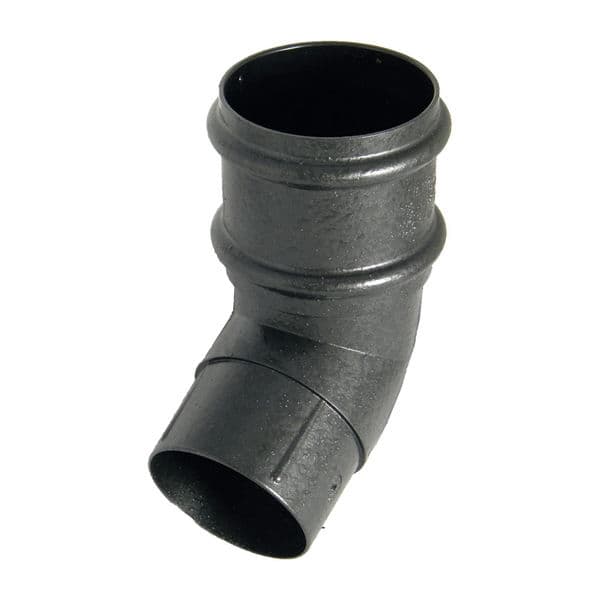 FloPlast Cast Iron Effect Round Downpipe Offset Bend - 112.5 Degree x 68mm