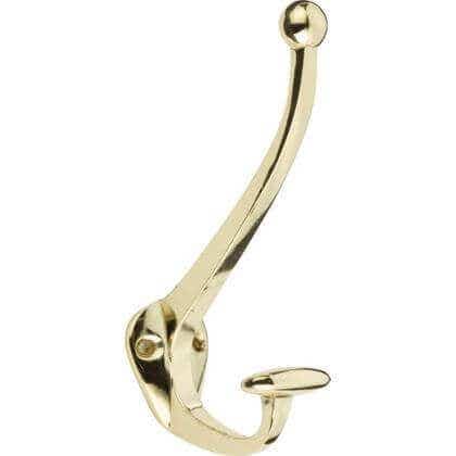 Brass Elegant Design Hat & Coat Hook - Wall/Door Mountable - Decohooks