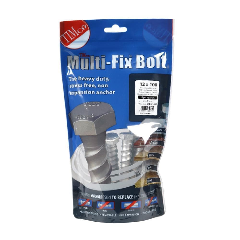 Timco MF12100B Masonry Bolts - Hex - Exterior - Silver 12.0 X 100 TIMbag 8