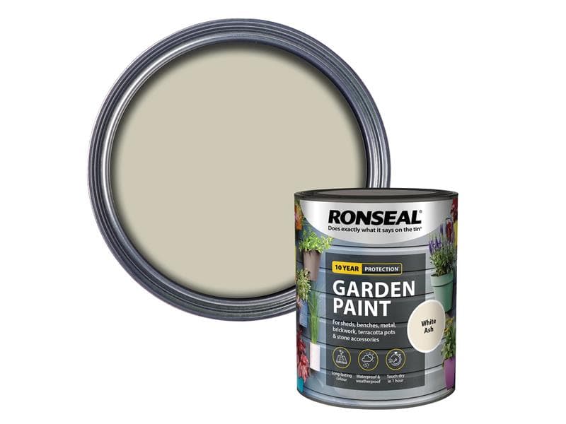 Ronseal 37402 Garden Paint White Ash 750Ml
