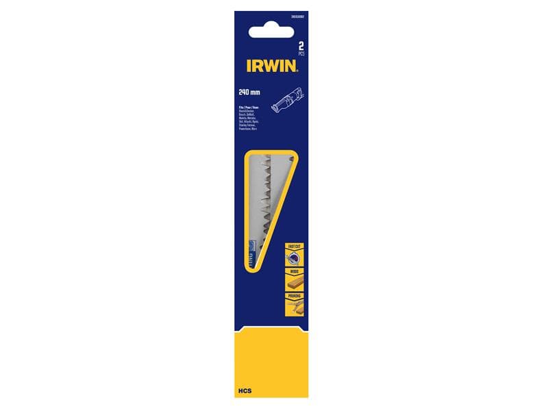 Irwin® IW1016302 Sabre Saw Blade Coarse Wood Cutting 240Mm Pack Of 2