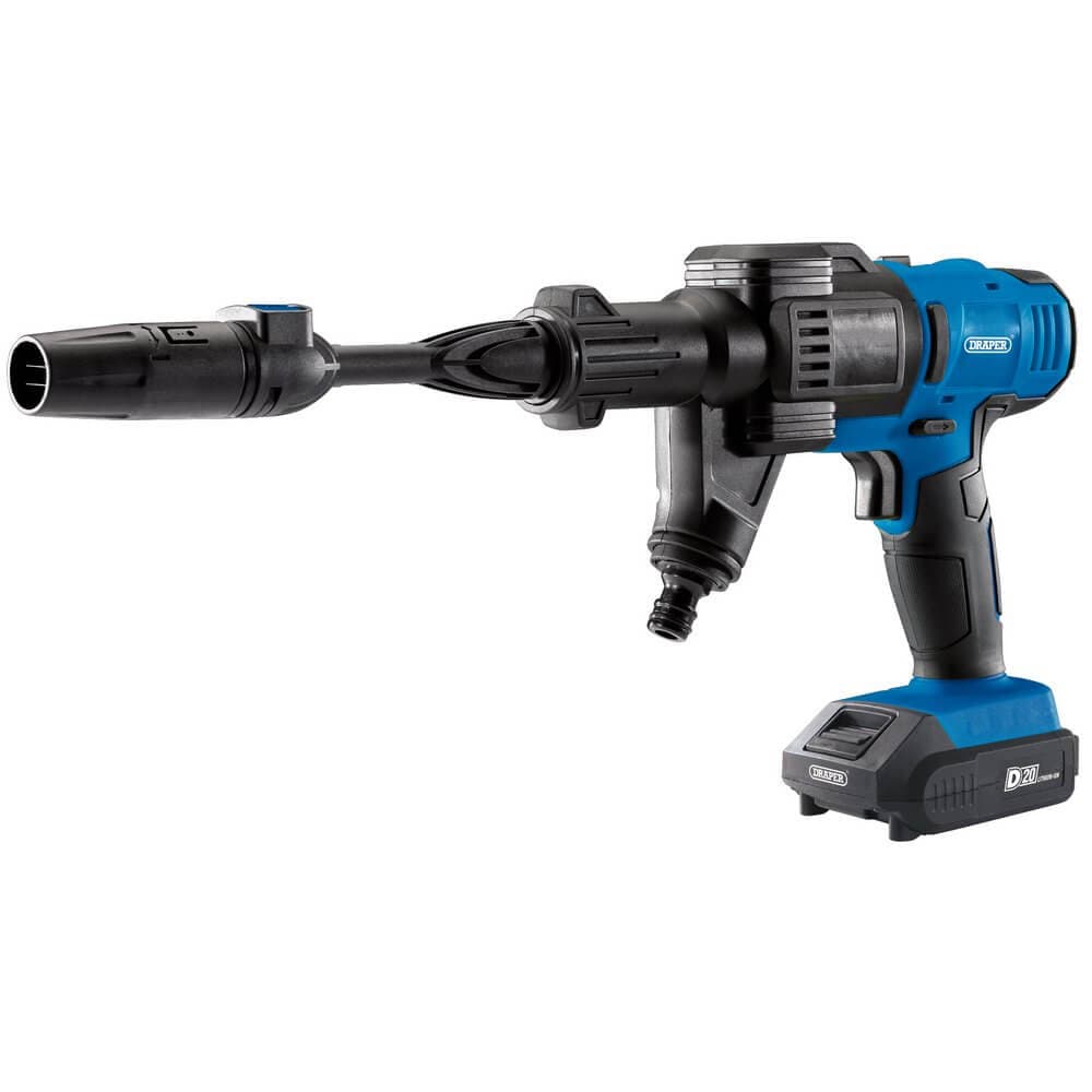 Draper 97533 D20 20V Cordless Pressure Washer Kit 1 X 2.0Ah Battery 1 X Fast Charger each
