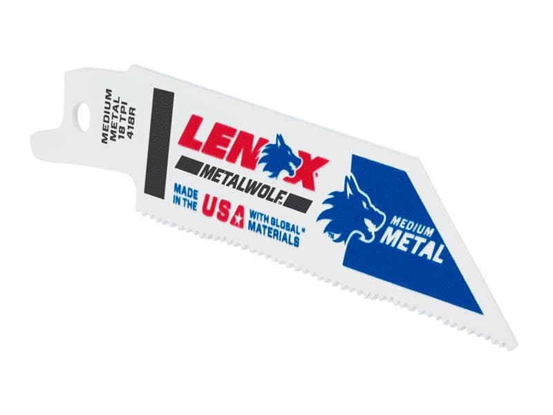 Lenox Metalwolf Wave Edge Reciprocating Saw Blade 102 X 19 X 0.9Mm 18 Tpi (Pack 5) 20552418R
