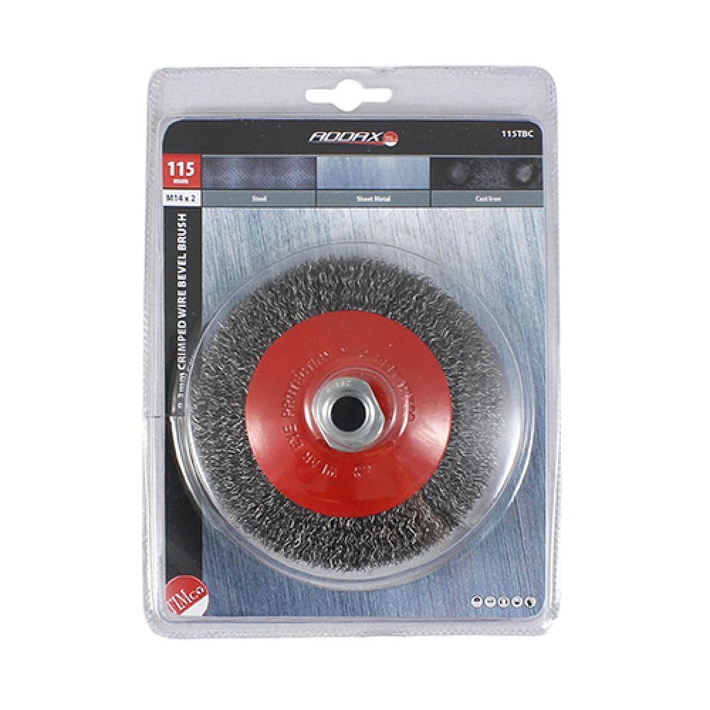Timco 115TBC Angle Grinder Bevel Brush - Crimped Steel Wire 115Mm Blister Pack 1