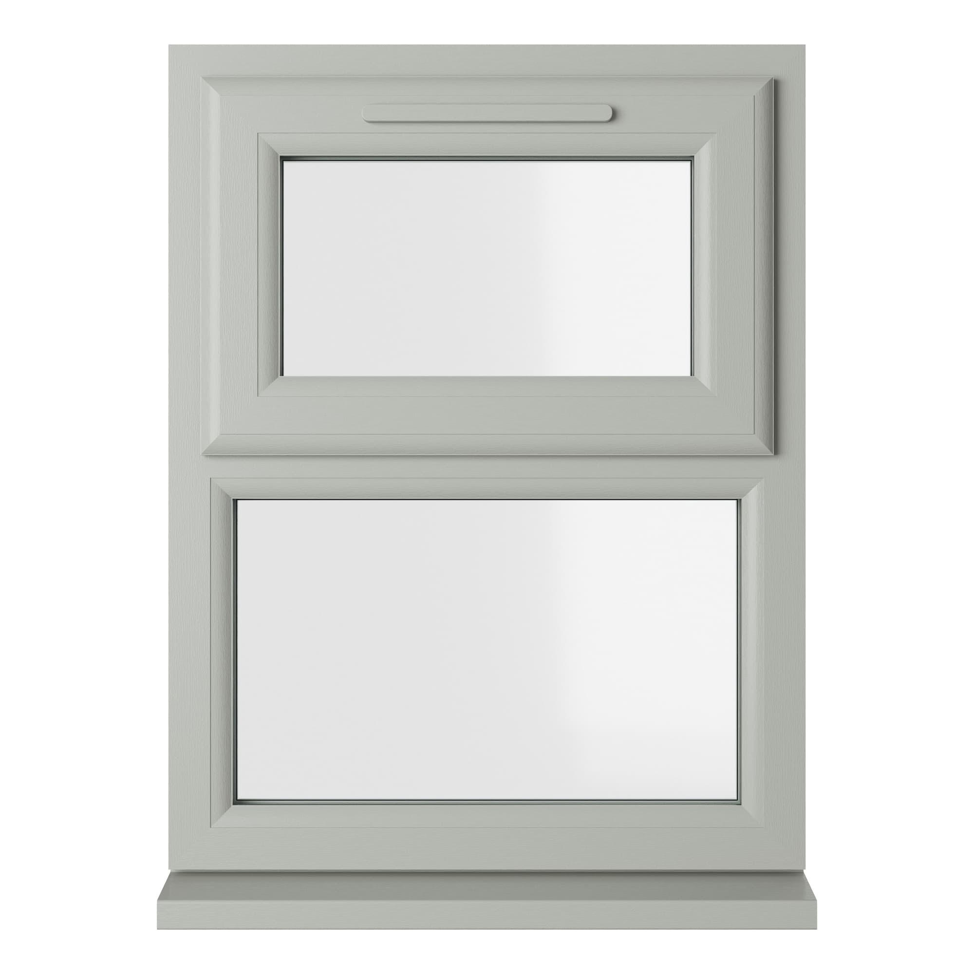 Crystal Triple Glazed uPVC Window Agate/White Top Hung 905mm x 1040mm Clear