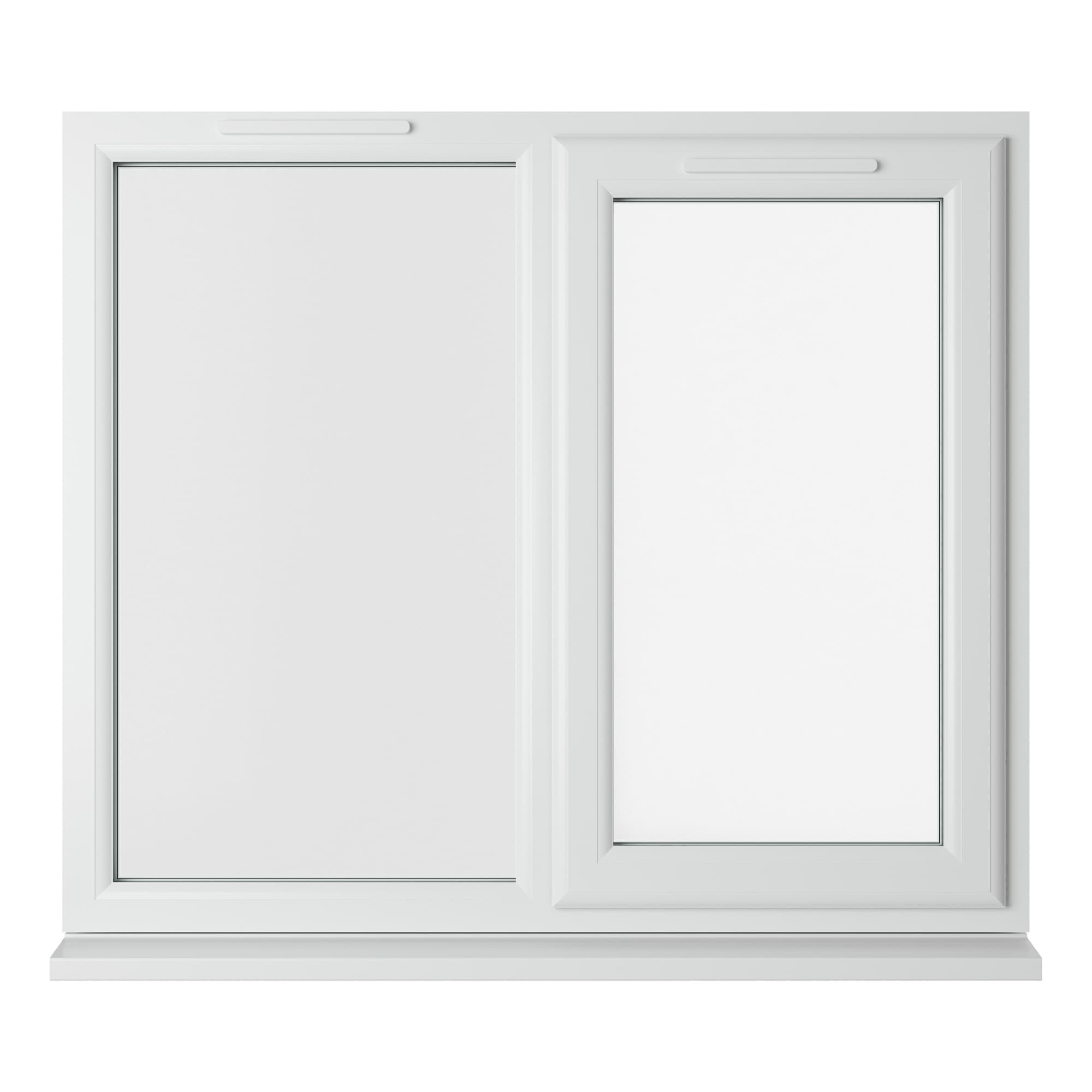 Crystal Triple Glazed uPVC Window White Right Hung 1190mm x 1190mm Clear