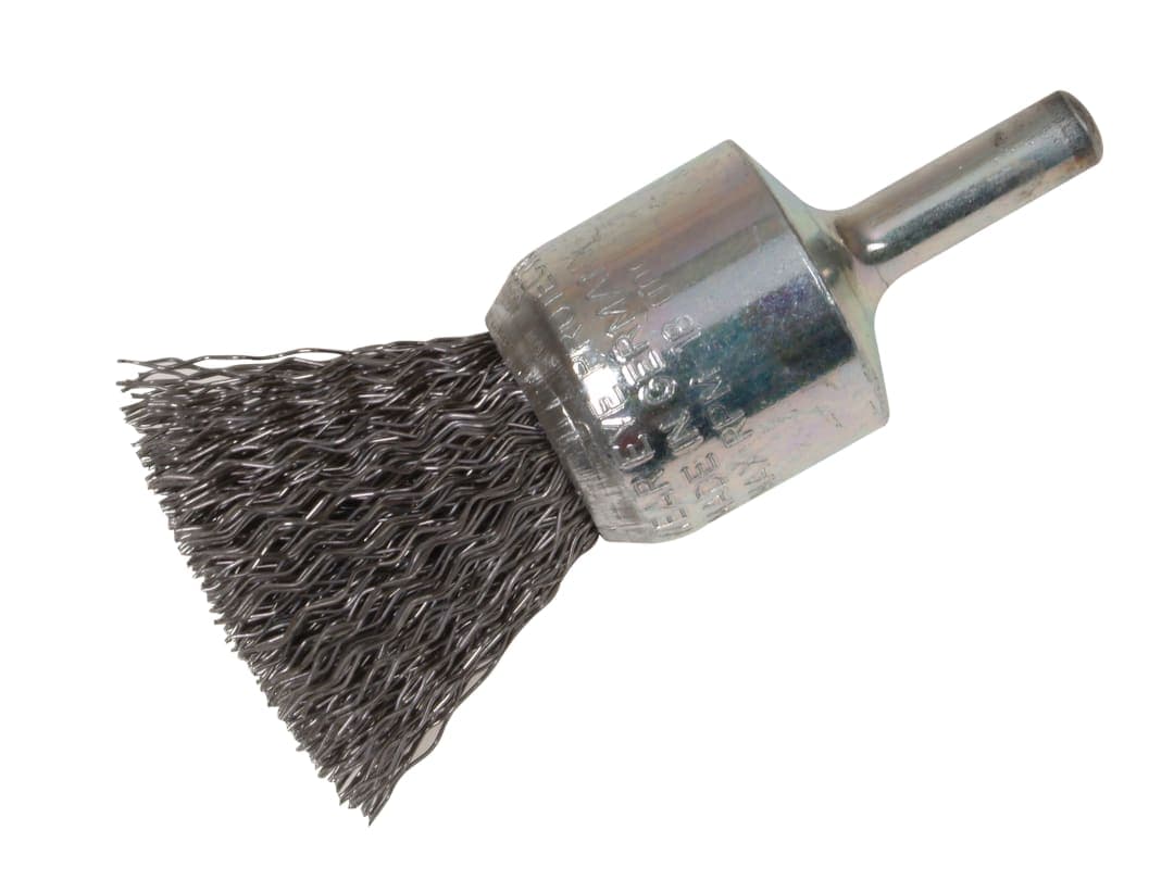 Lessmann End Brush with Shank 23/22 x 25mm, 0.30 Steel Wire 453.161