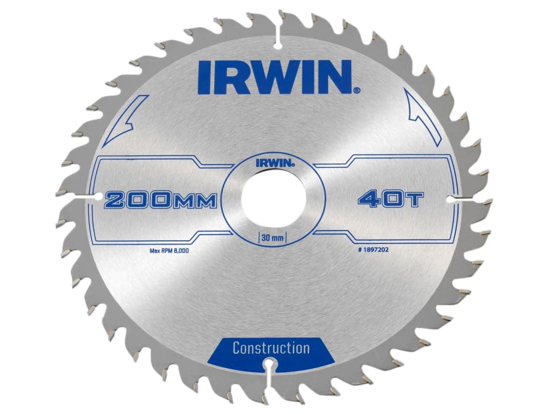 Irwin IRWIN® Construction Circular Saw Blade 200 x 30mm x 40T ATB 1897202