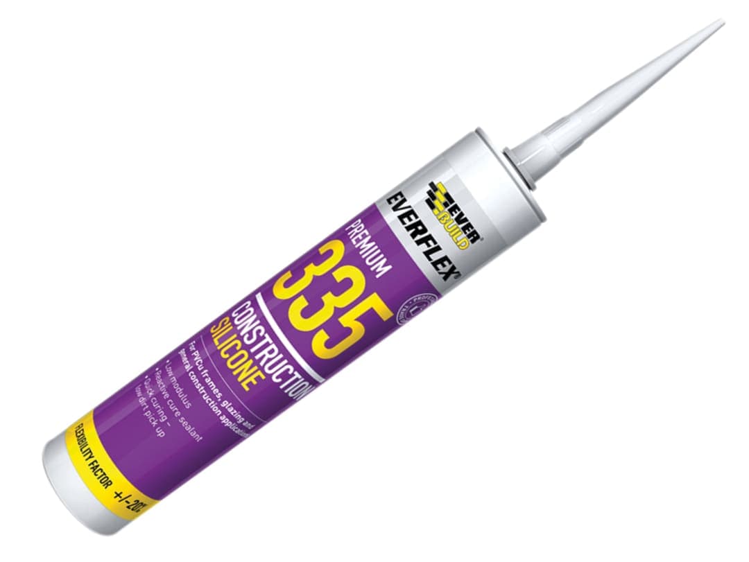 Everbuild Sika Everflex® 335 Construction Silicone Grey 295ml 880075