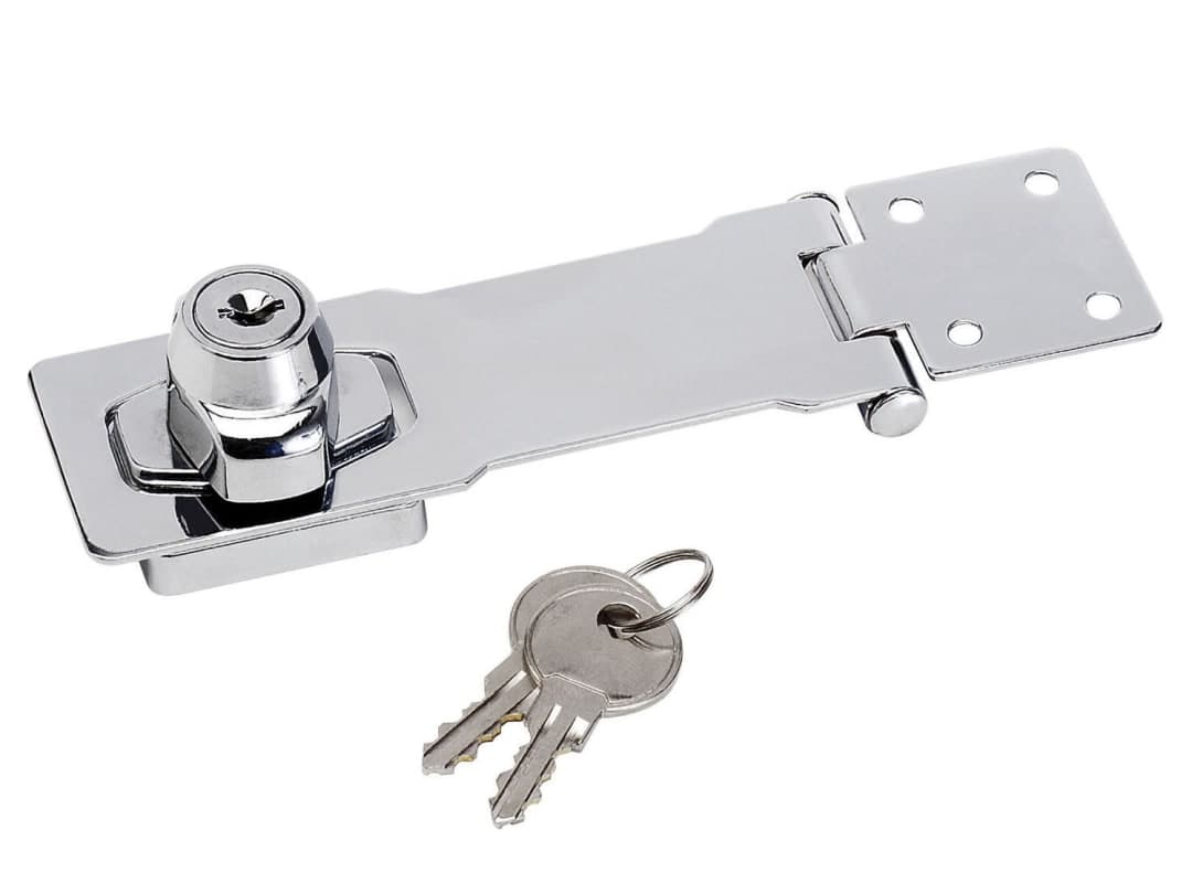 Master Lock Chrome Plated Steel Locking Hasp 118mm 725EURD