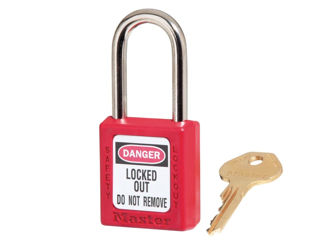 Master Lock Lockout Padlock – 38mm Body & 6mm Hardened Steel Shackle 410RED