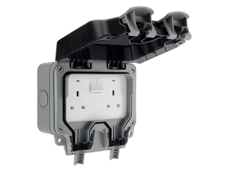Masterplug WP22-02 Ip66 Weatherproof Outdoor Switched Socket 2-Gang