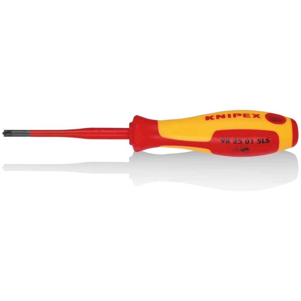Knipex 98 25 01 Sls Vde Insulated Plus/Minus Pozidriv® Screwdriver Pz/S1 X 80Mm each 1 28057