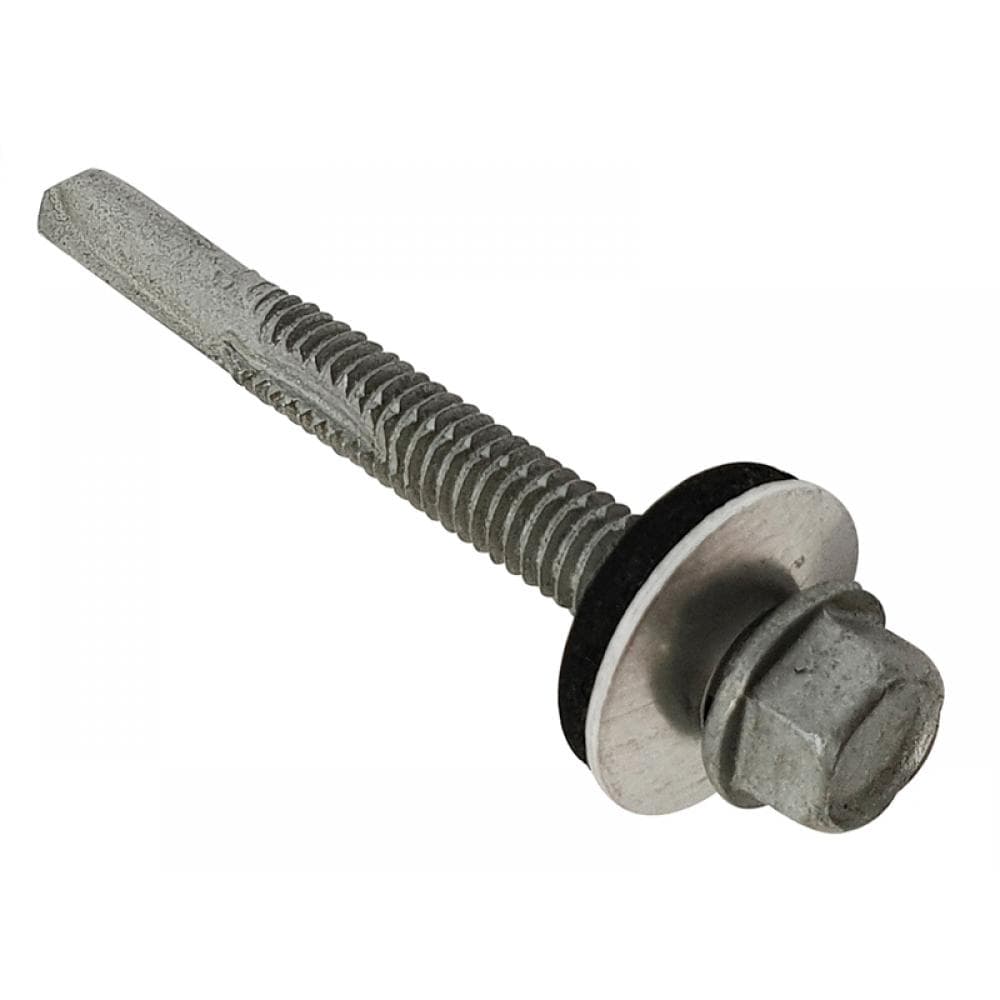 Forgefix TFHW16SD5560H Techfast Roofing Sheet To Steel Hex Screw & Washer No.5 Tip 5.5 X 60Mm Box 100
