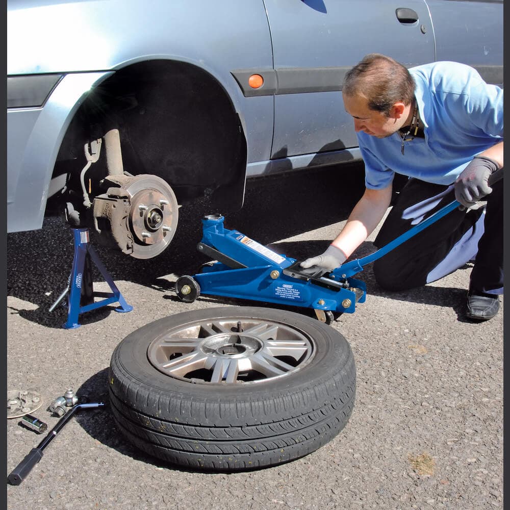 Draper Long Chassis Trolley Jack 3 Tonne Black each 1 27635