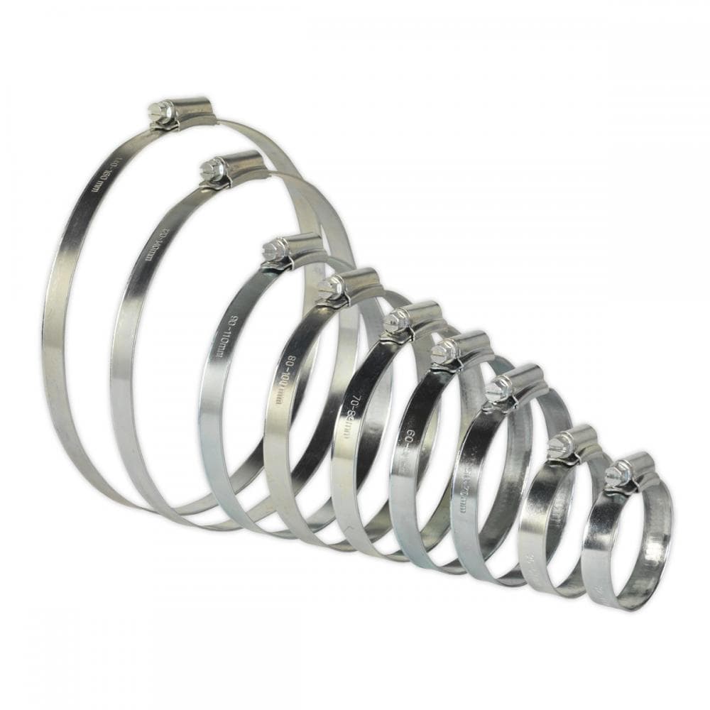 Sealey SHCS2 Hose Clip Assortment 26Pc Ø44-160Mm Zinc Plated