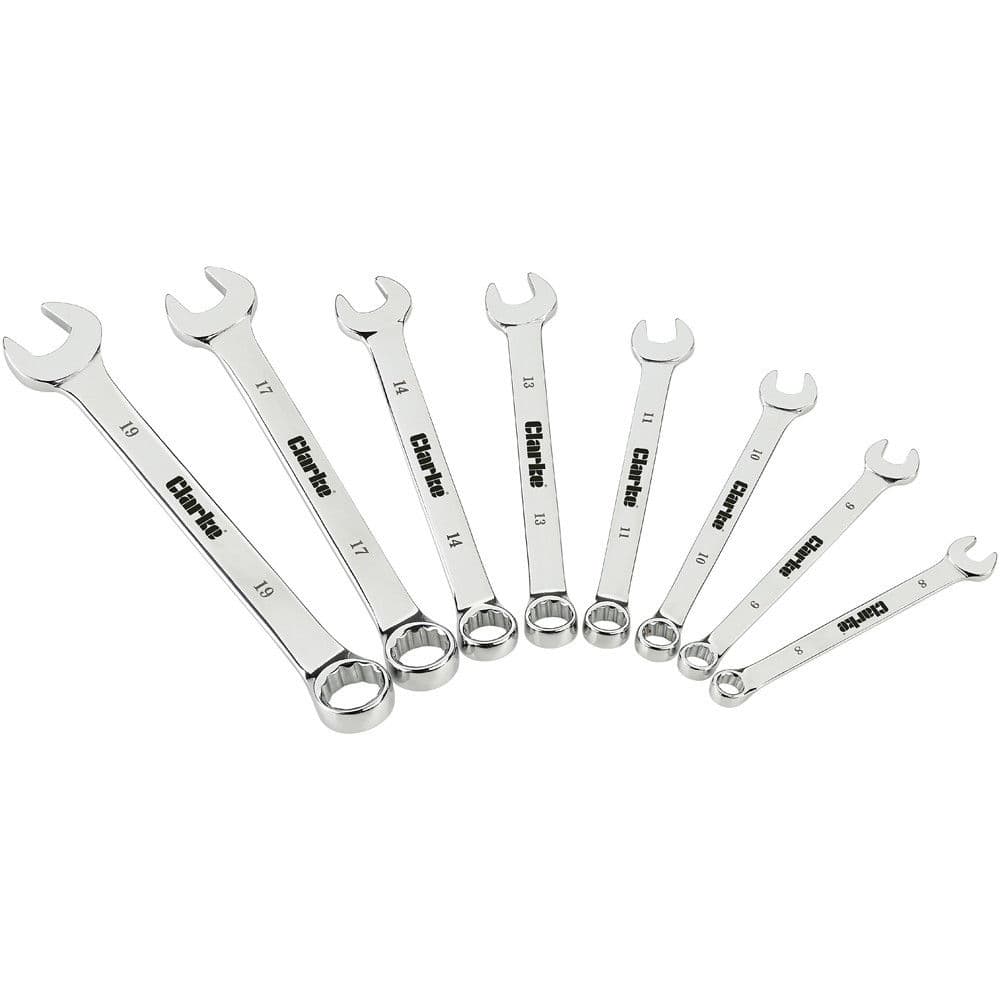 Clarke 1801815 Cht815 8 Piece Metric Combination Spanner Set