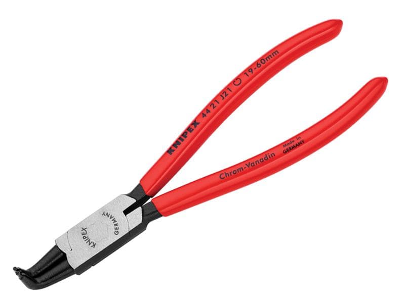 Knipex 44 21 J21 SB Circlip Pliers Internal 90° Bent Tip 19 - 60Mm J21
