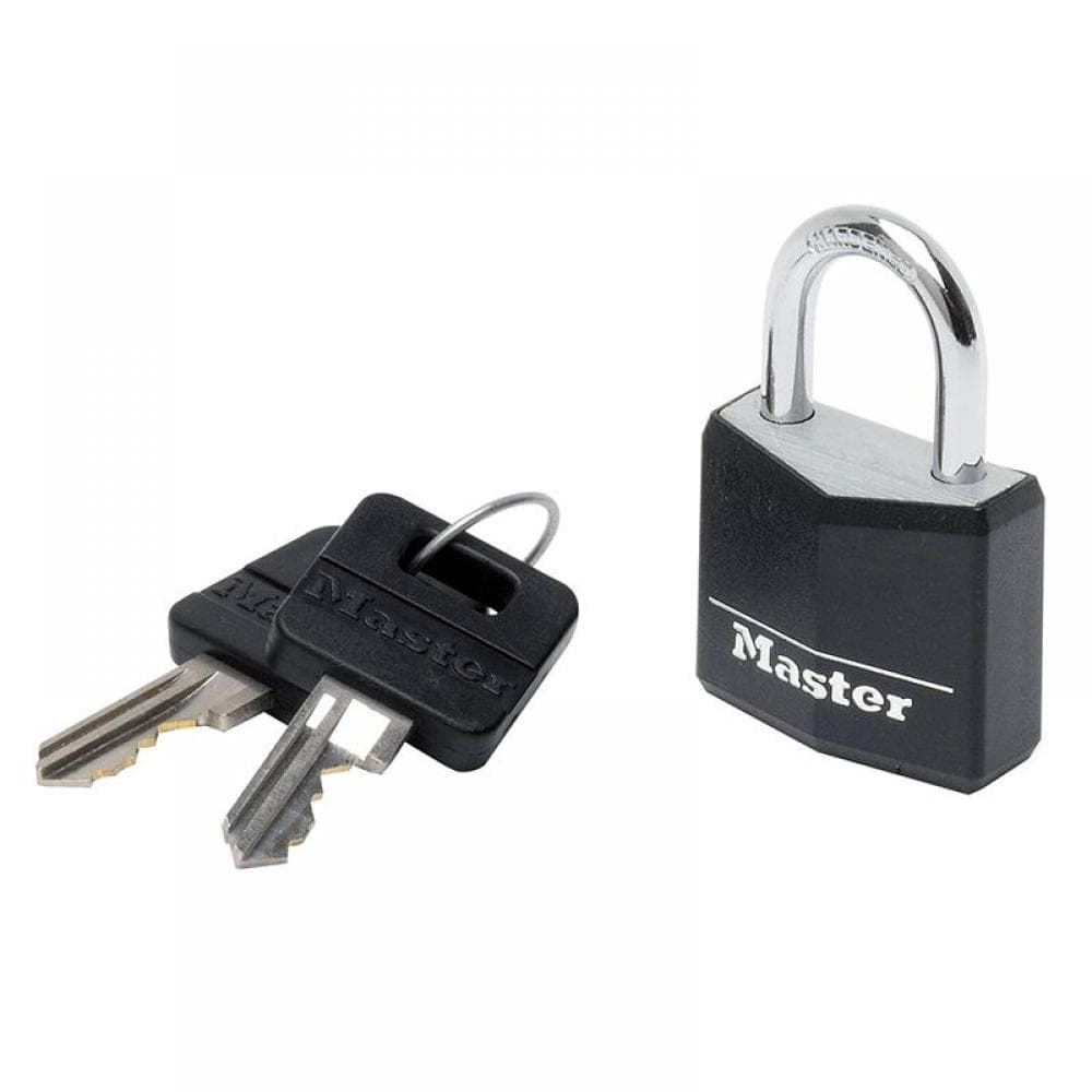 Master Lock 9130EURDBLK Aluminium Black Vinyl Cover 30Mm Padlock 4-Pin
