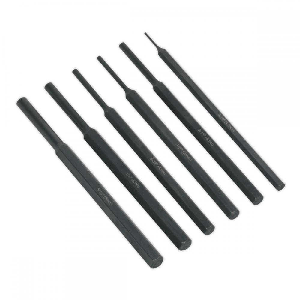 Sealey S0800 Parallel Pin Punch Set 6Pc