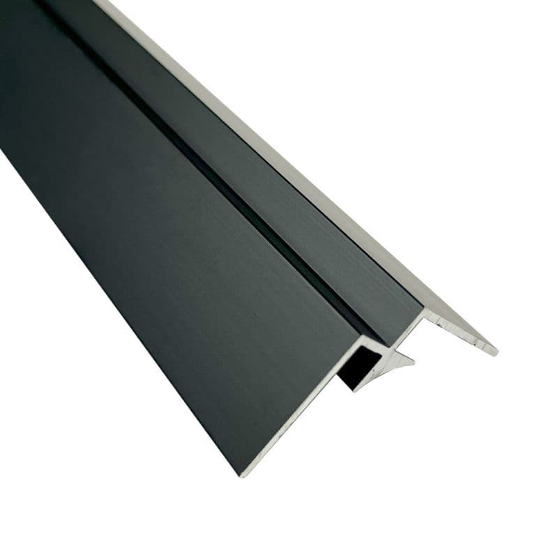 Wetwall Bathroom Alloy Panel 4mm Internal Corner - 2440mm Matt Black