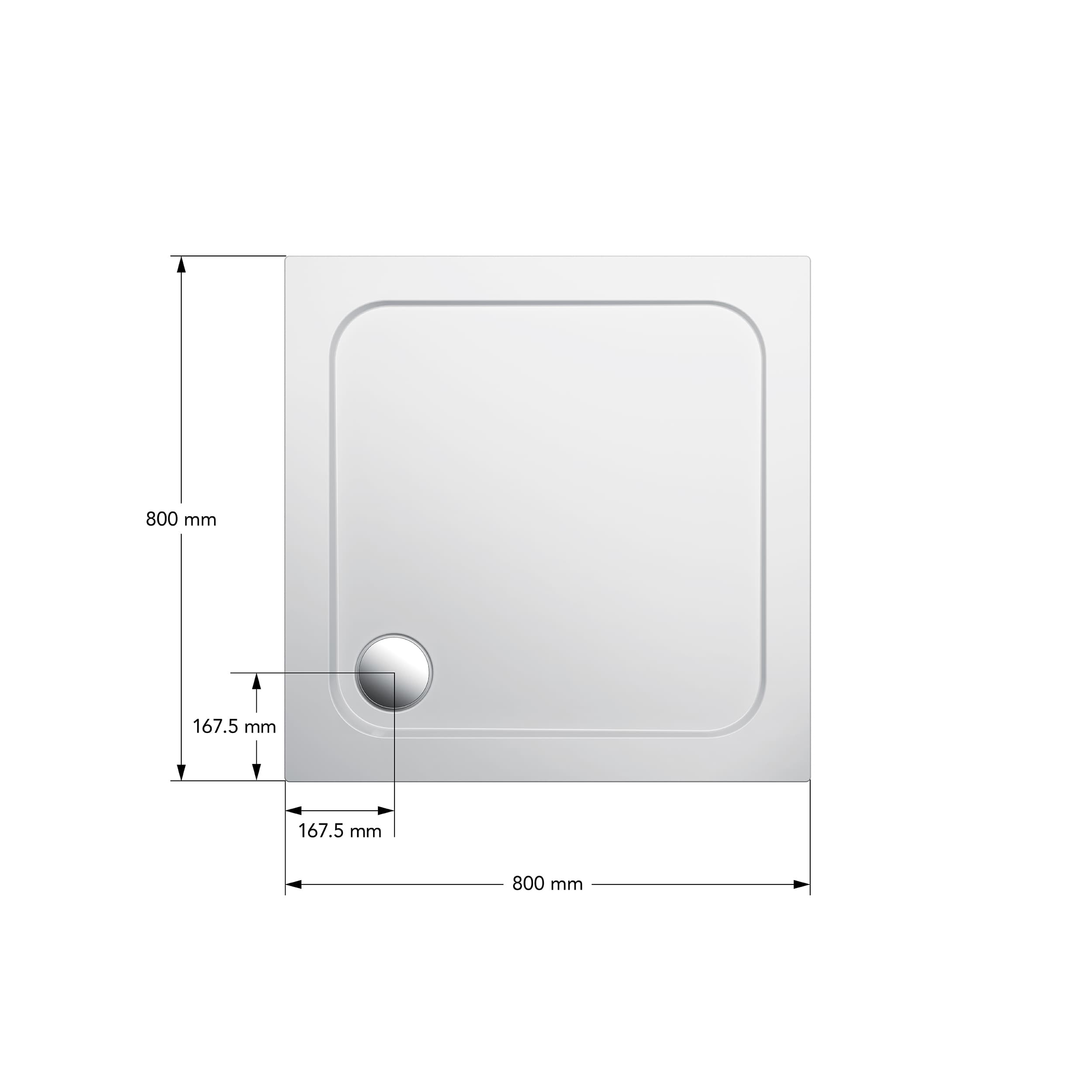 Mira Flight Low Corner Waste Tray Square 800 x 800 0 ups