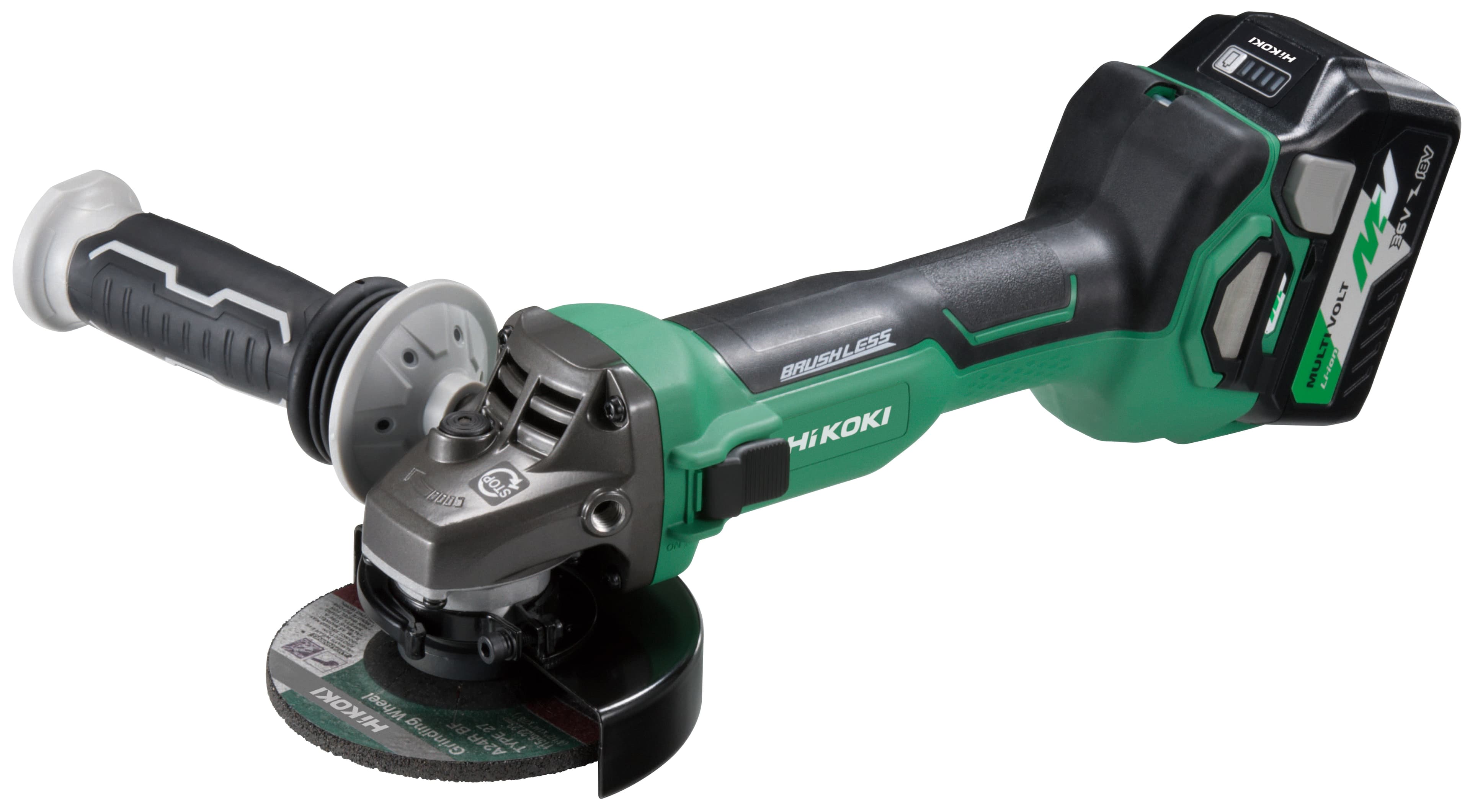 Hikoki G3612DAJRZ 36V Multivolt Grinder 115mm, Slide SWITCH, with Brake 2 x 2.5AH LI-ION Batteries