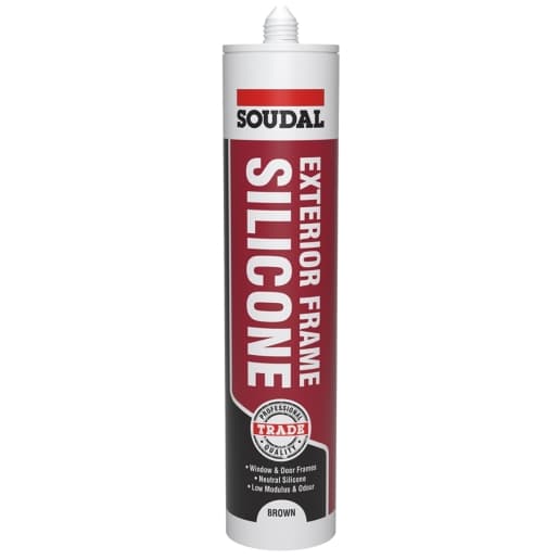 Soudal 270ml Exterior Frame Silicone - Brown