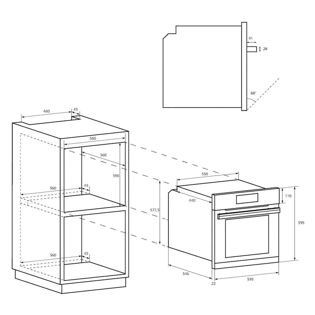 Candy Single Fan Oven Built In S/Steel Fidcx605/S