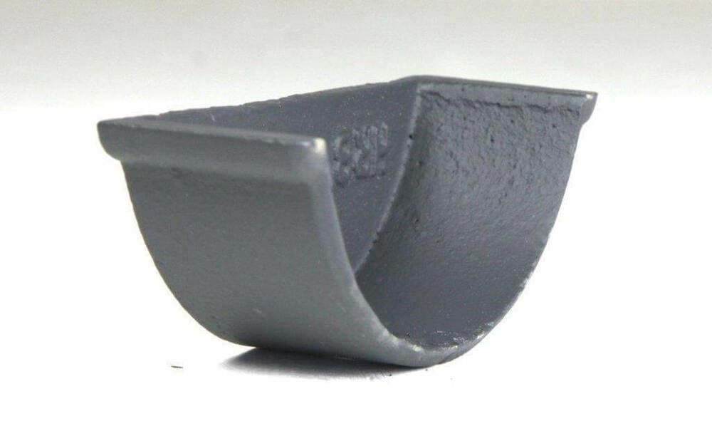 Hargreaves Premier Cast Iron Beaded Half Round Gutter Internal Stopend - 125mm Primed