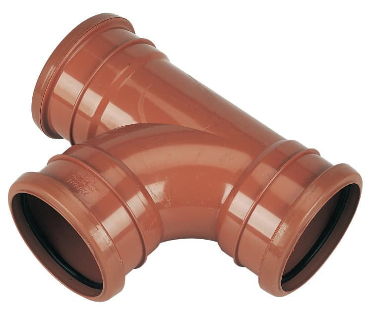 FloPlast Drainage Junction Triple Socket - 87.5 Degree x 110mm